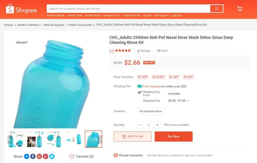 Shopee Price - Neti Pot