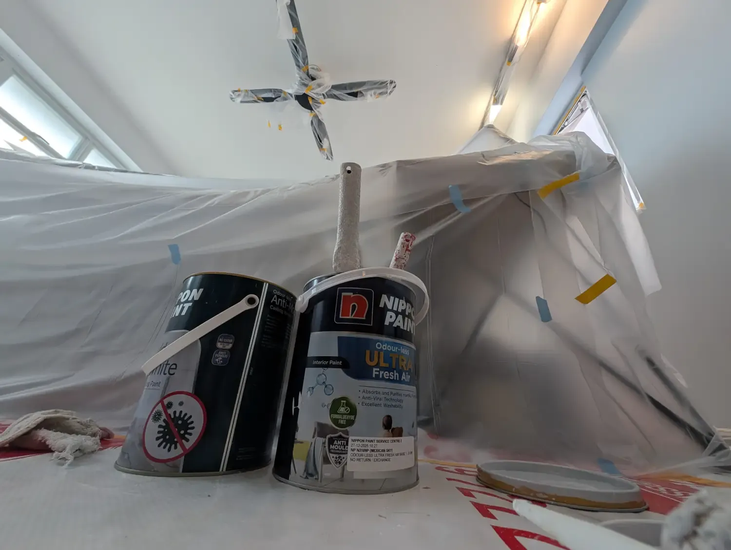 Painting in progress.