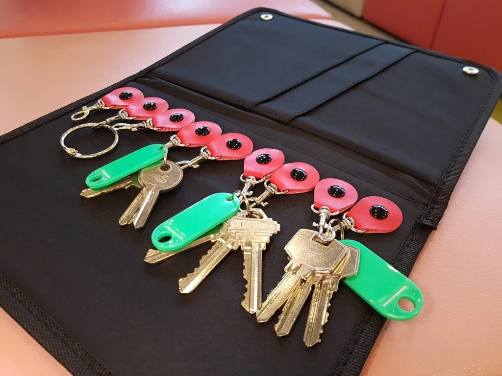 We didn’t have have many keys because we didn’t get doors.