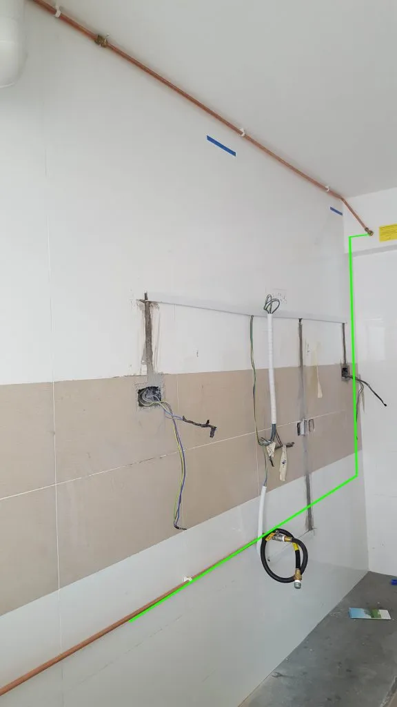 The contractor originally wanted to lay the pipe as shown by the green line. It’d have been much uglier.