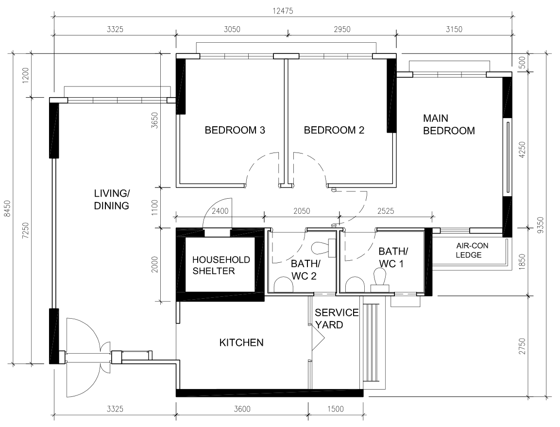 Our HDB home floor plan