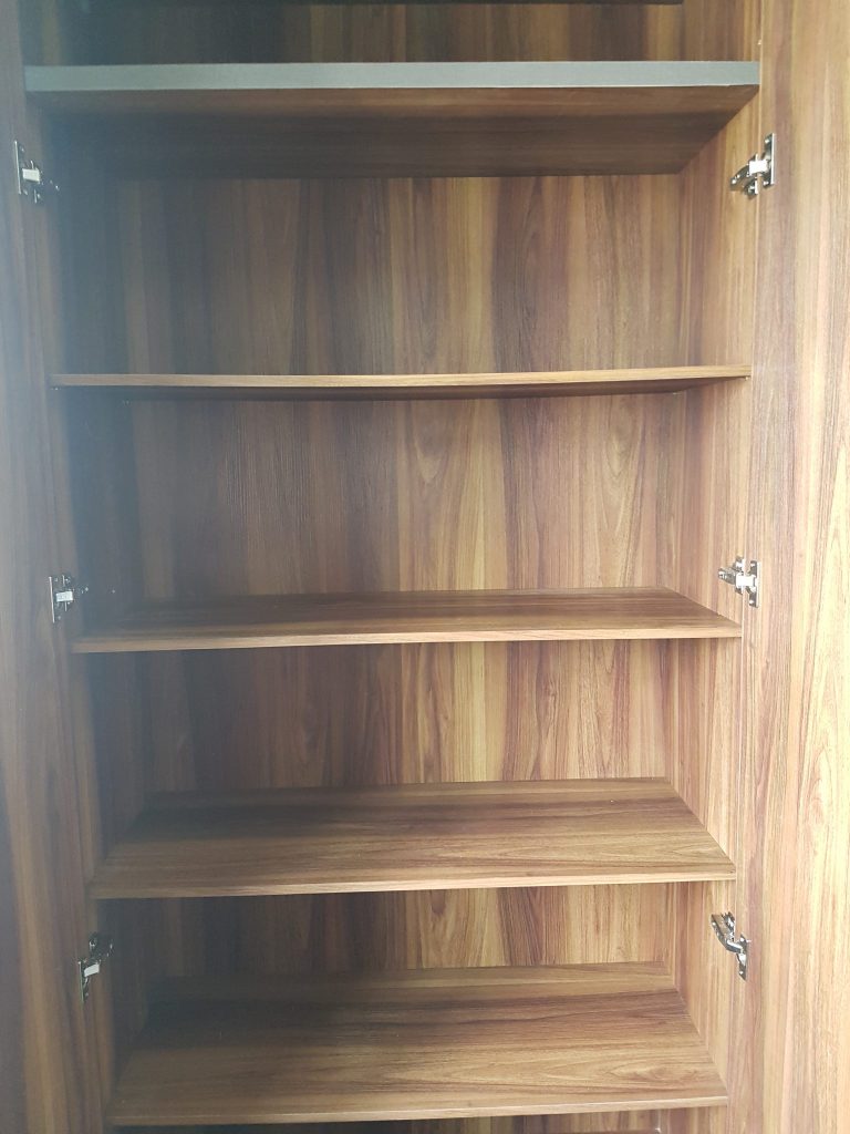 The shelves originally came a little thin.