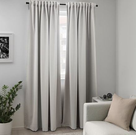 Ikea's blackout curtains actually look pretty good (source). 